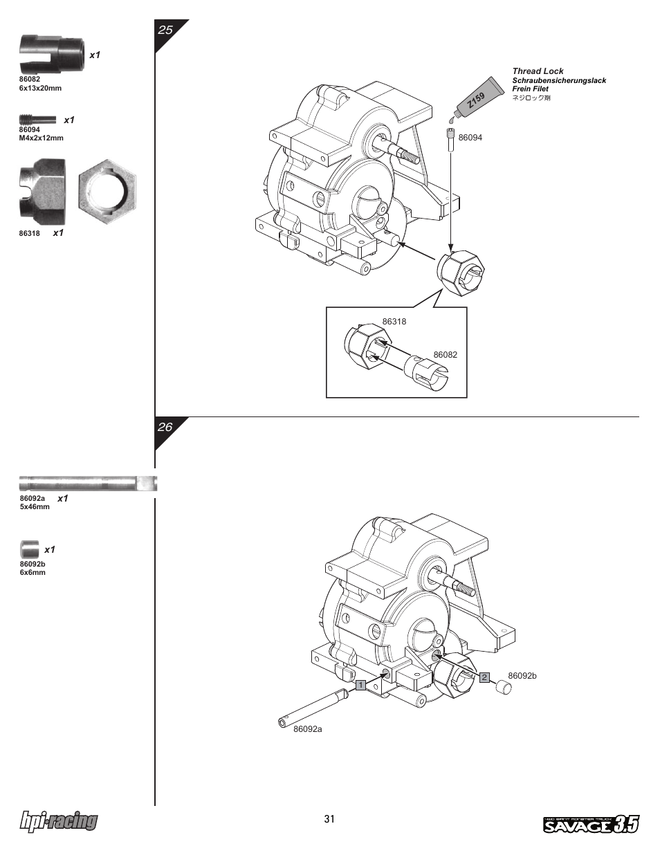 I-12881-1_p31.pdf | HPI Racing Savage 3.5 User Manual | Page 31 / 68