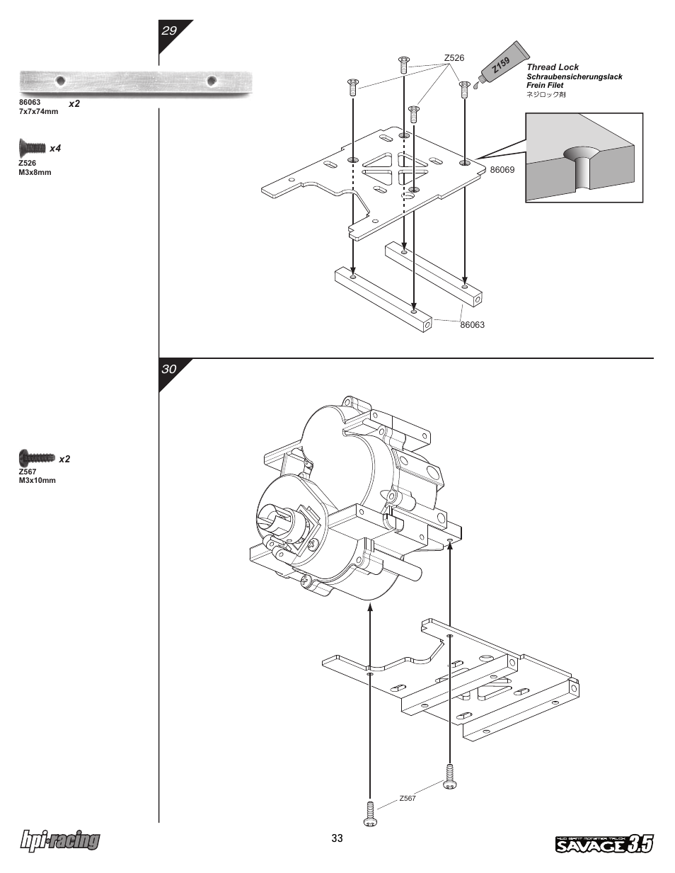 I-12881-1_p33.pdf | HPI Racing Savage 3.5 User Manual | Page 33 / 68