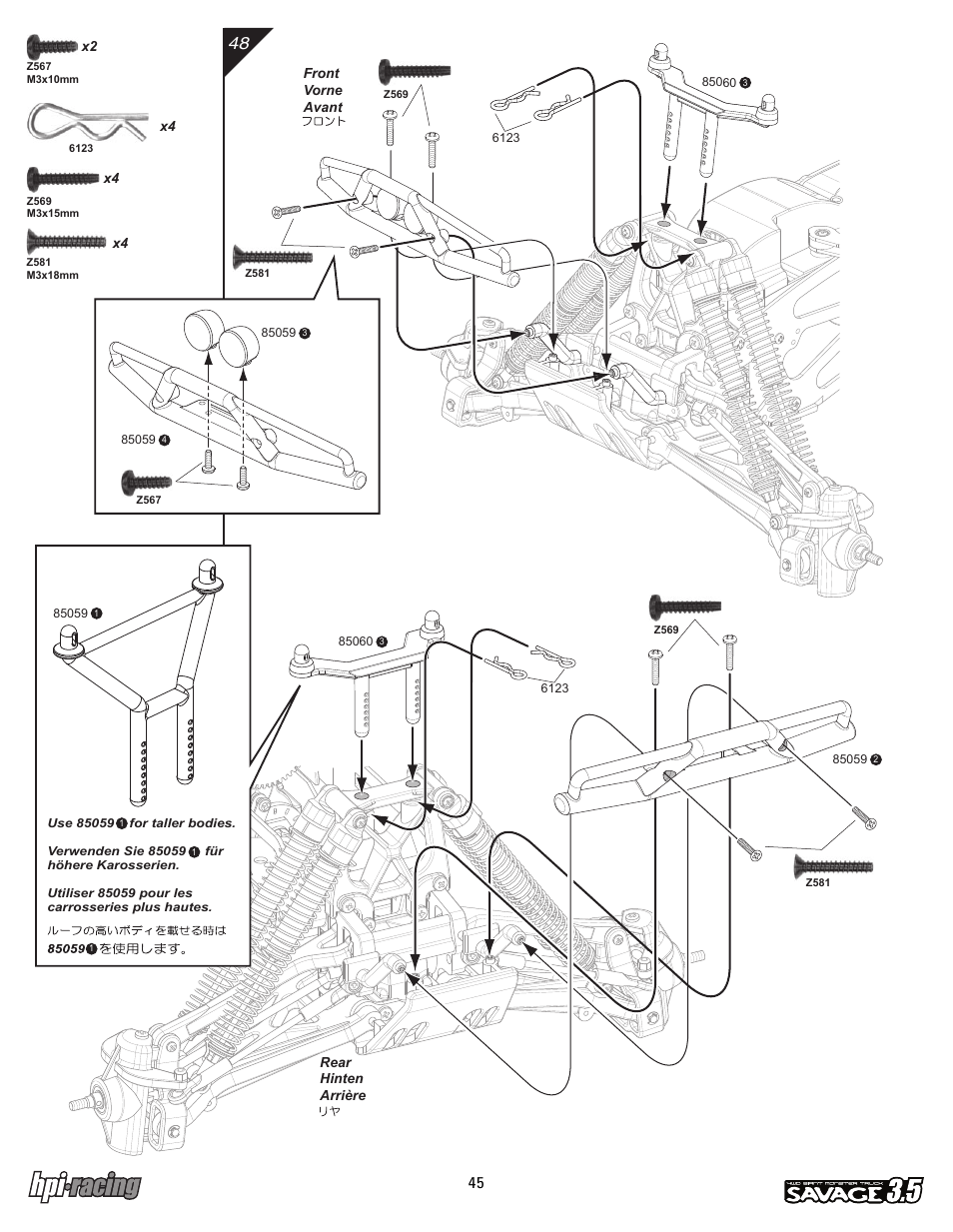 I-12881-1_p45.pdf | HPI Racing Savage 3.5 User Manual | Page 45 / 68