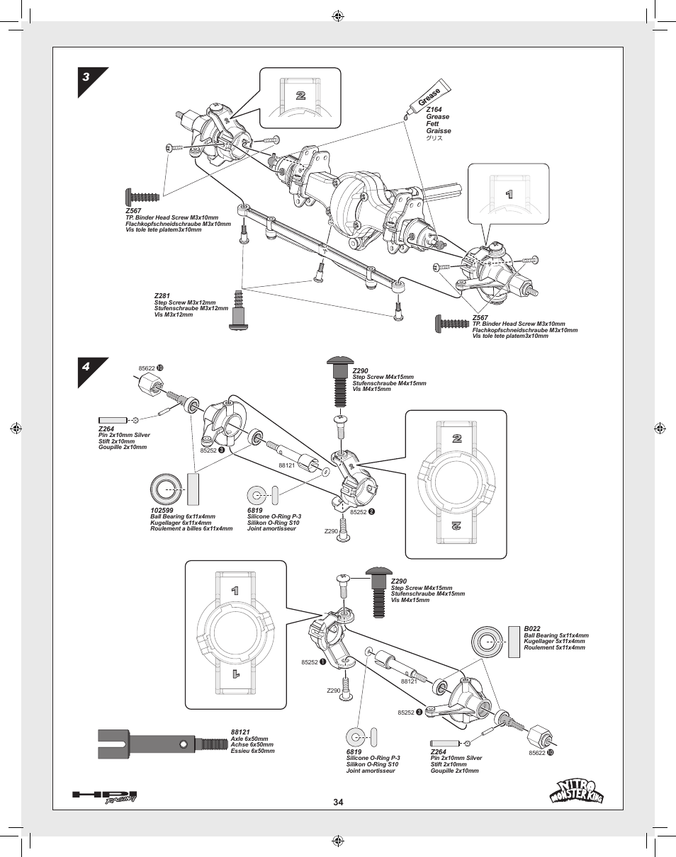 HPI Racing Nitro Monster King User Manual | Page 34 / 60