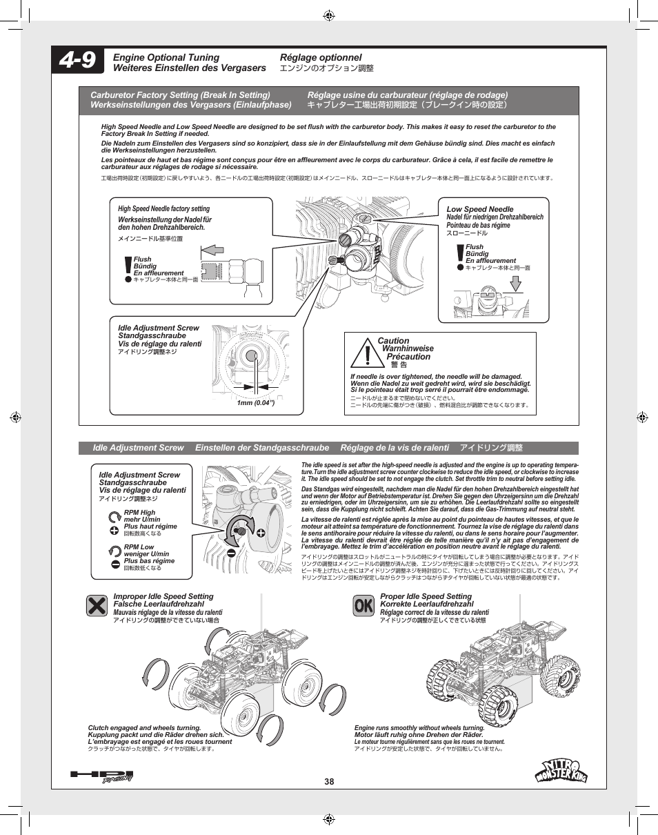 Réglage optionnel | HPI Racing Nitro Monster King User Manual | Page 38 / 60