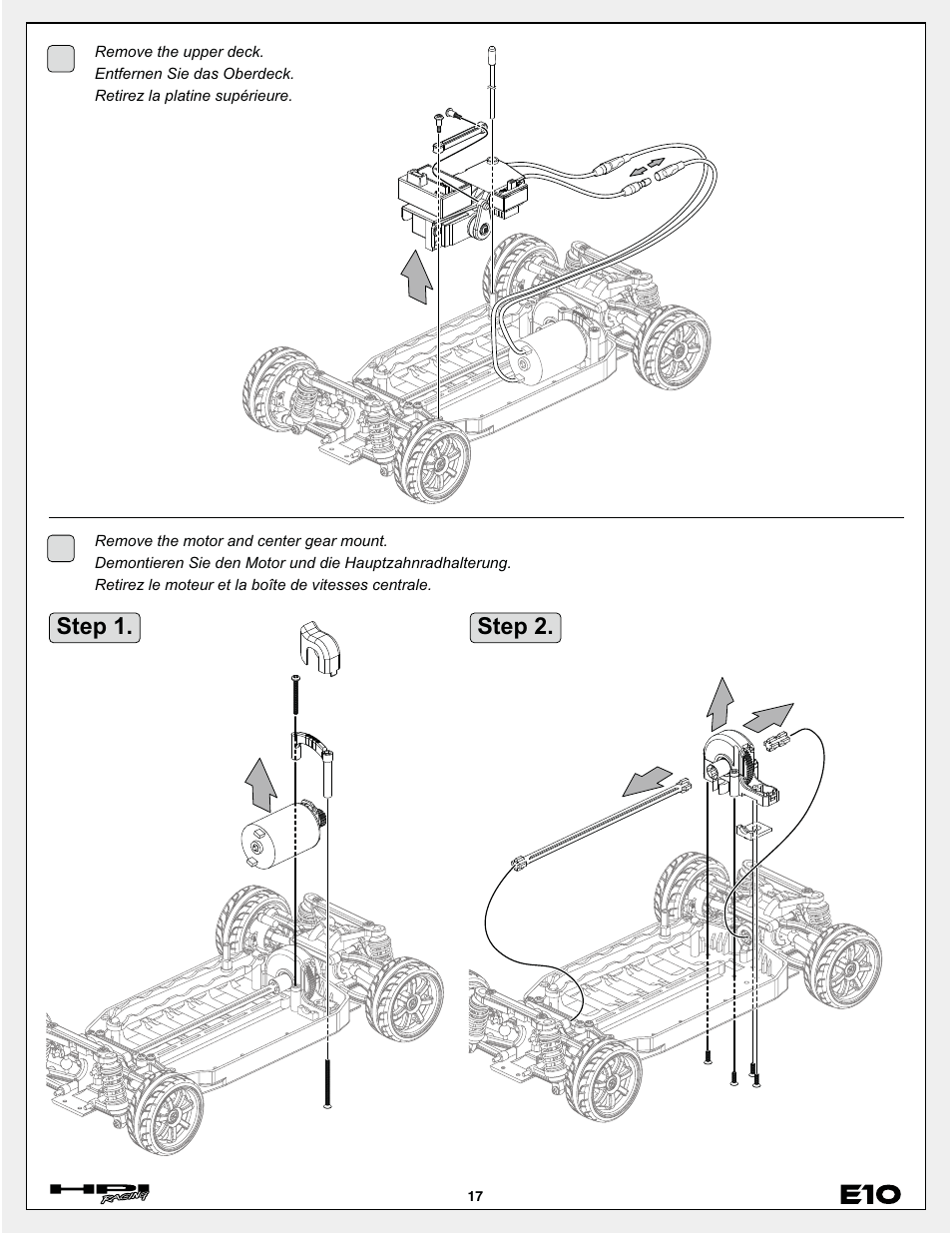 4step 1. step 2 | HPI Racing E10 User Manual | Page 17 / 36