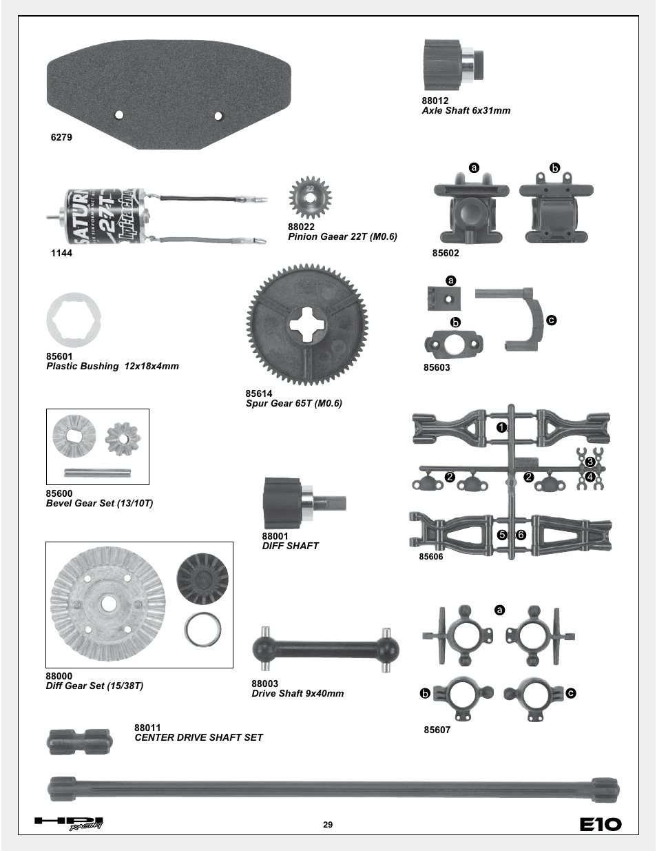 HPI Racing E10 User Manual | Page 29 / 36