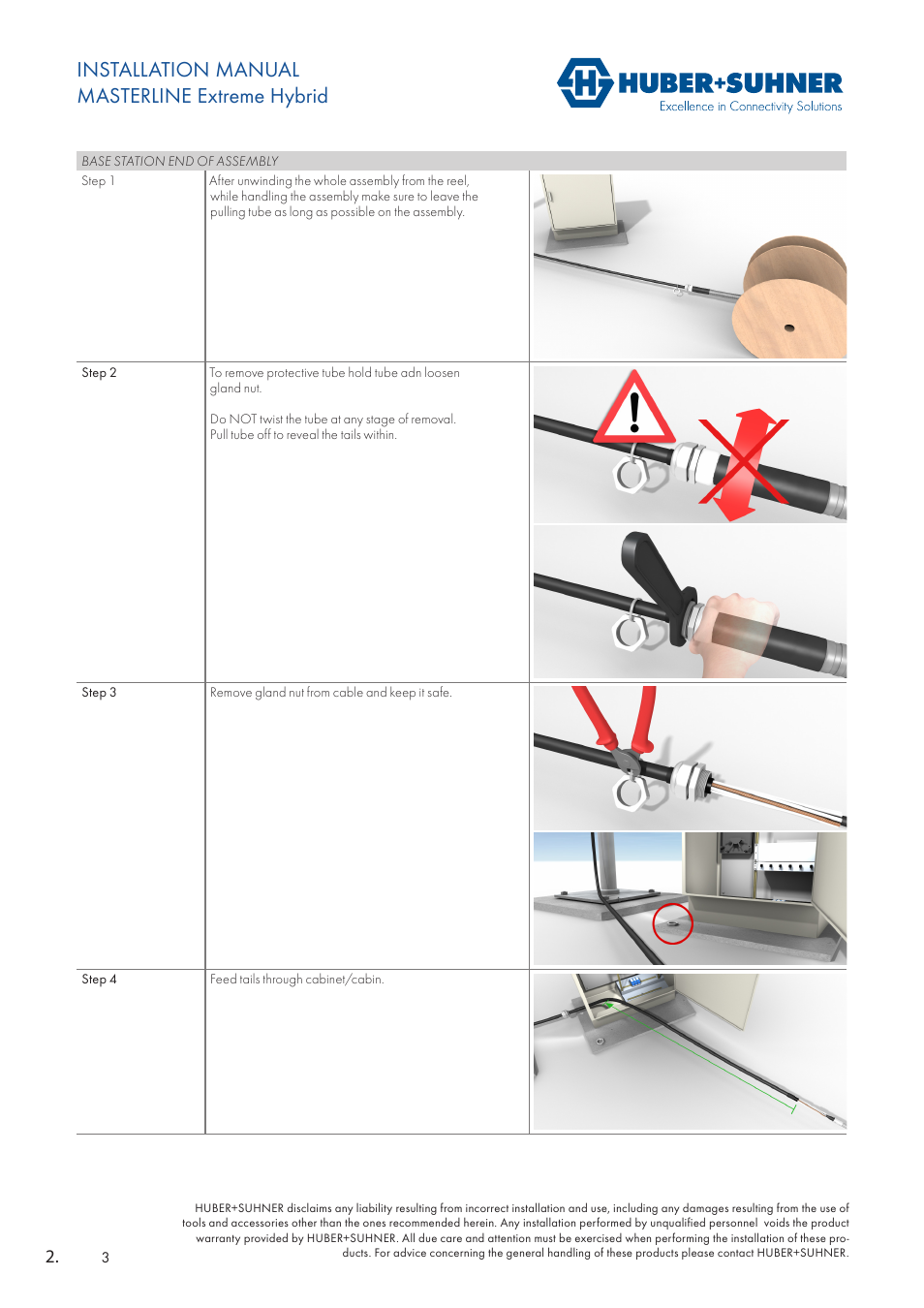 Installation manual masterline extreme hybrid | HUBER+SUHNER MASTERLINE Extreme Hybrid User Manual | Page 4 / 10