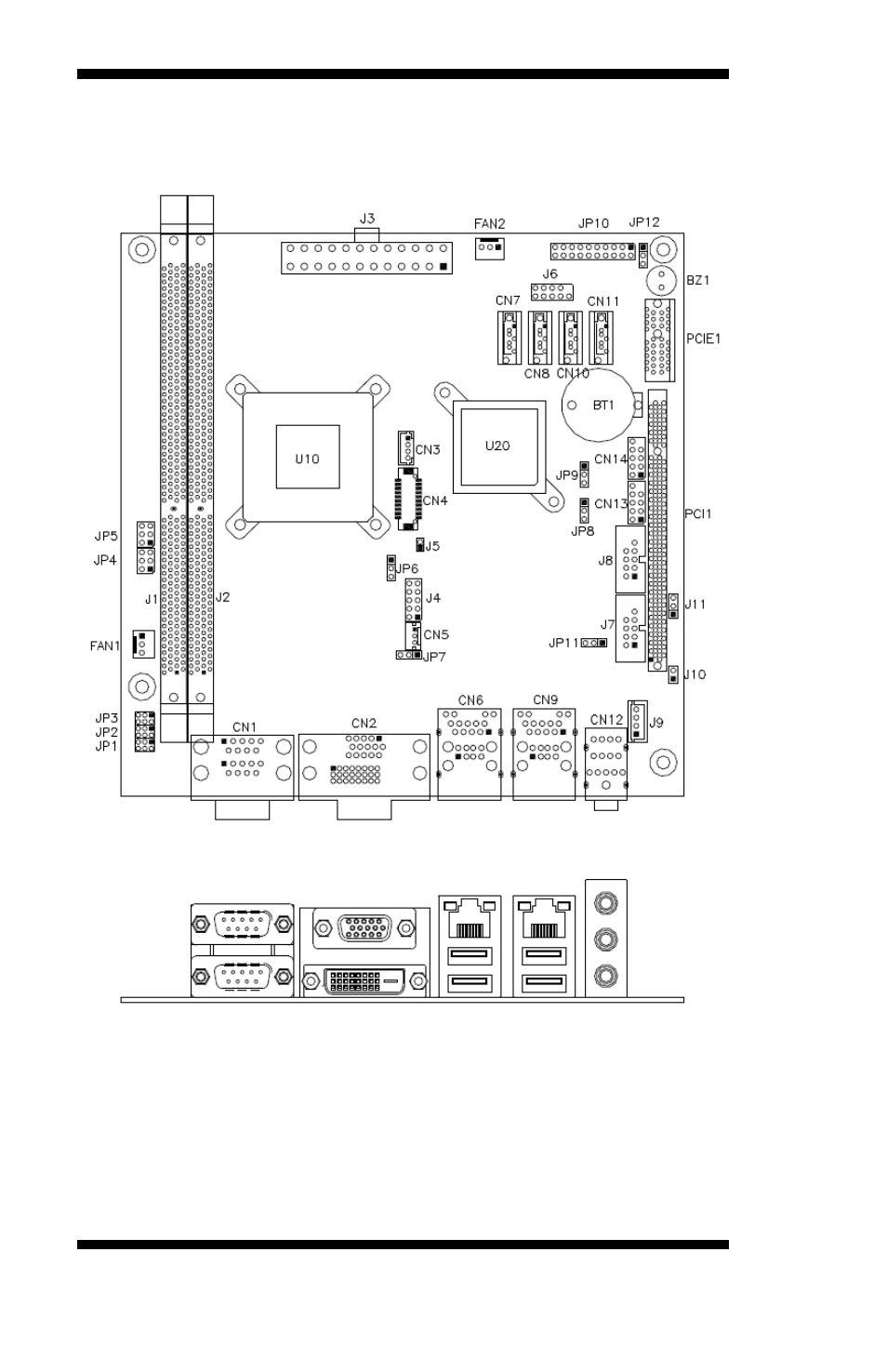 Jumper locations | IBASE MI958 User Manual | Page 12 / 58