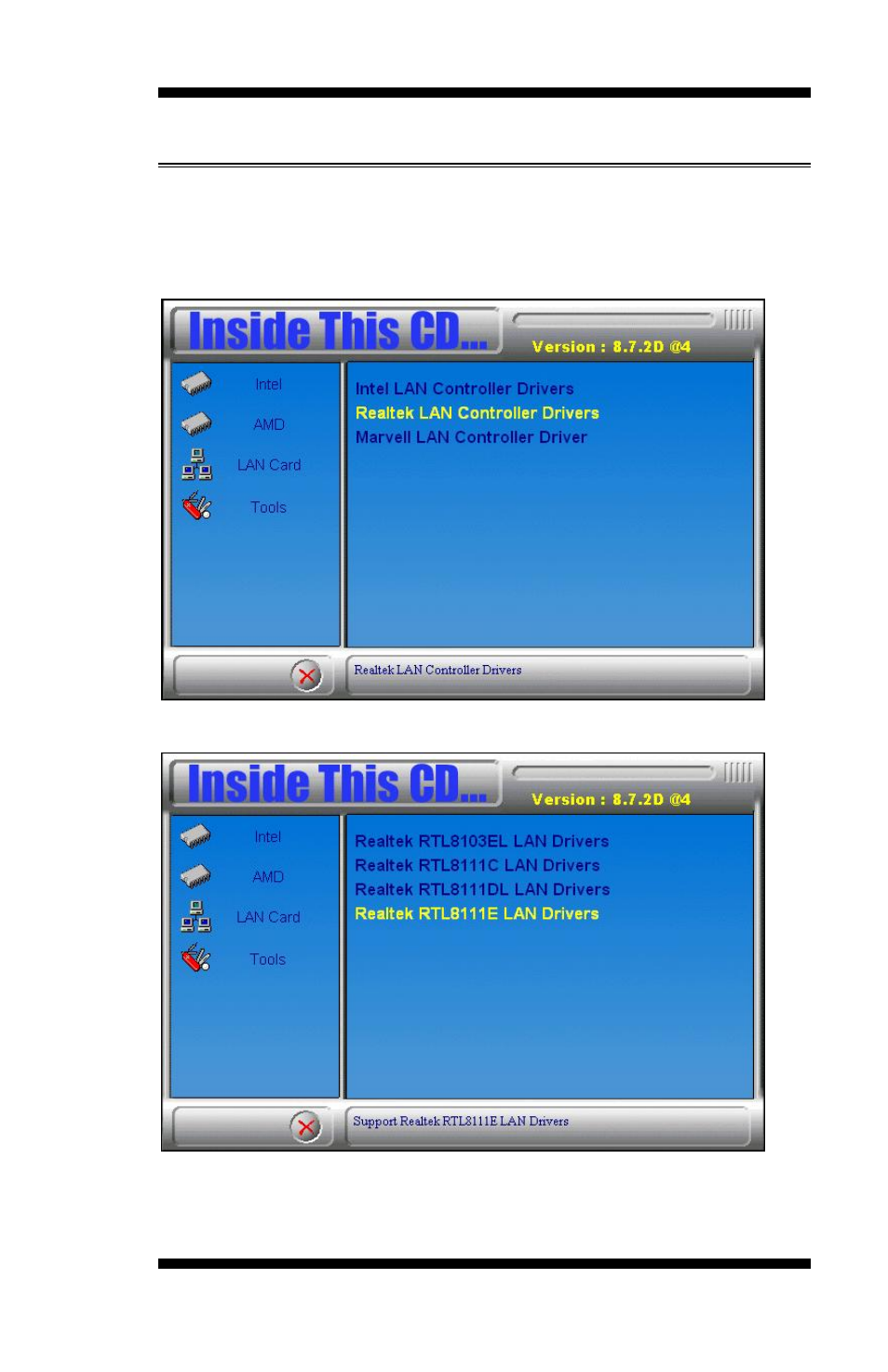 Realtek lan controller drivers installation | IBASE MI958 User Manual | Page 51 / 58