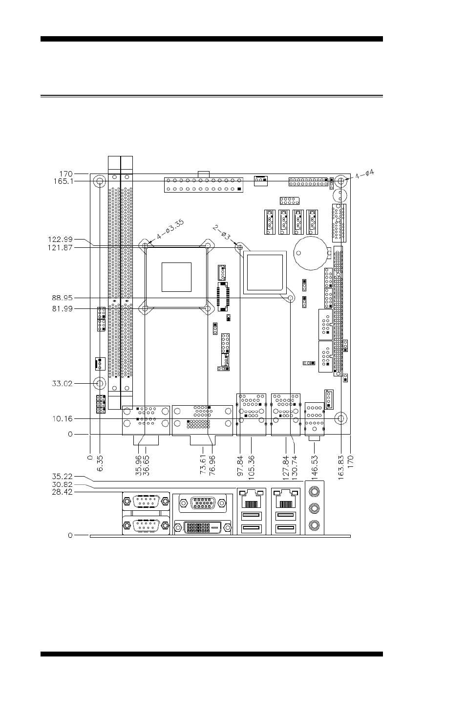 Board dimensions | IBASE MI958 User Manual | Page 8 / 58