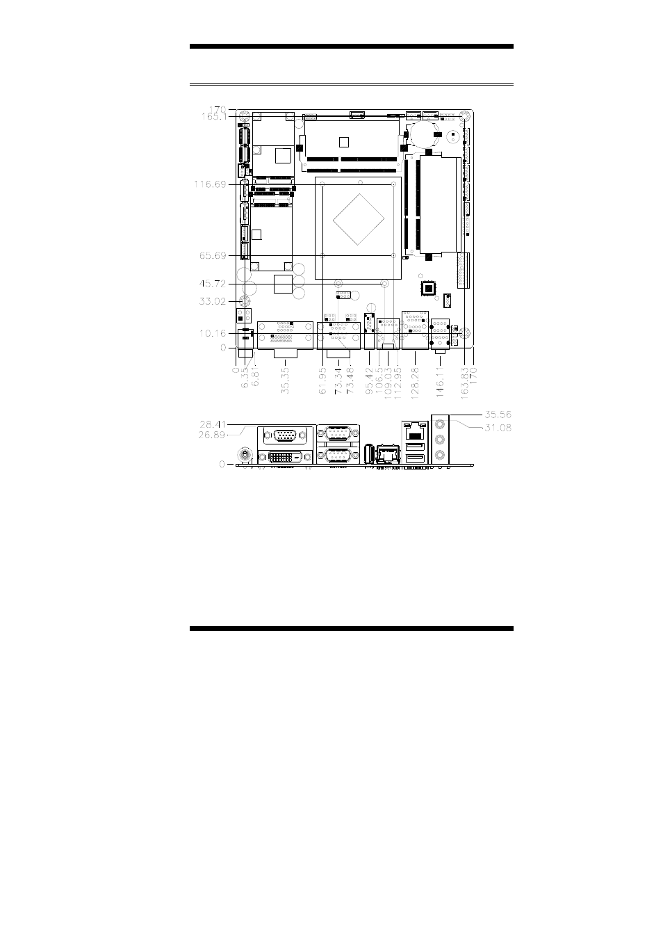 Board dimensions | IBASE MI805 User Manual | Page 9 / 60