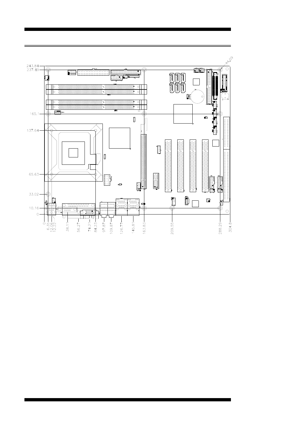 Board dimensions | IBASE MB945 User Manual | Page 8 / 77