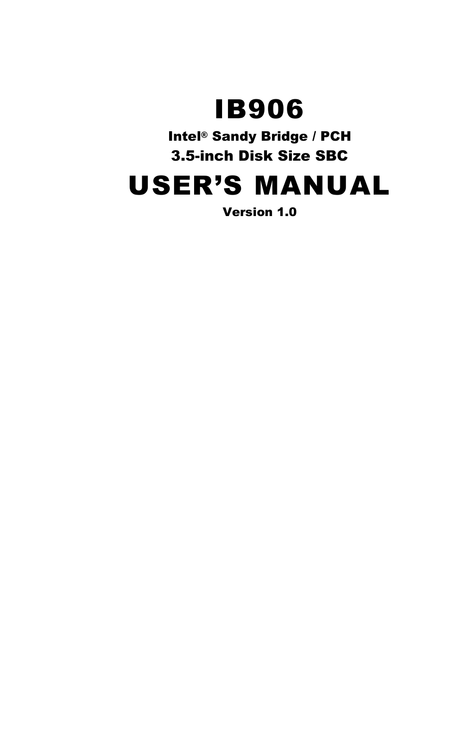 IBASE IB906 User Manual | 56 pages