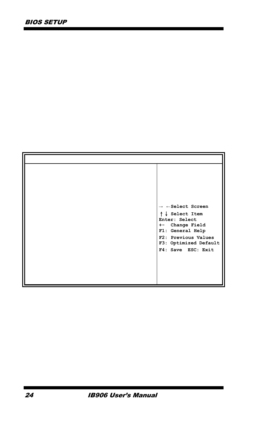 Bios setup, Ib906 user’s manual | IBASE IB906 User Manual | Page 28 / 56