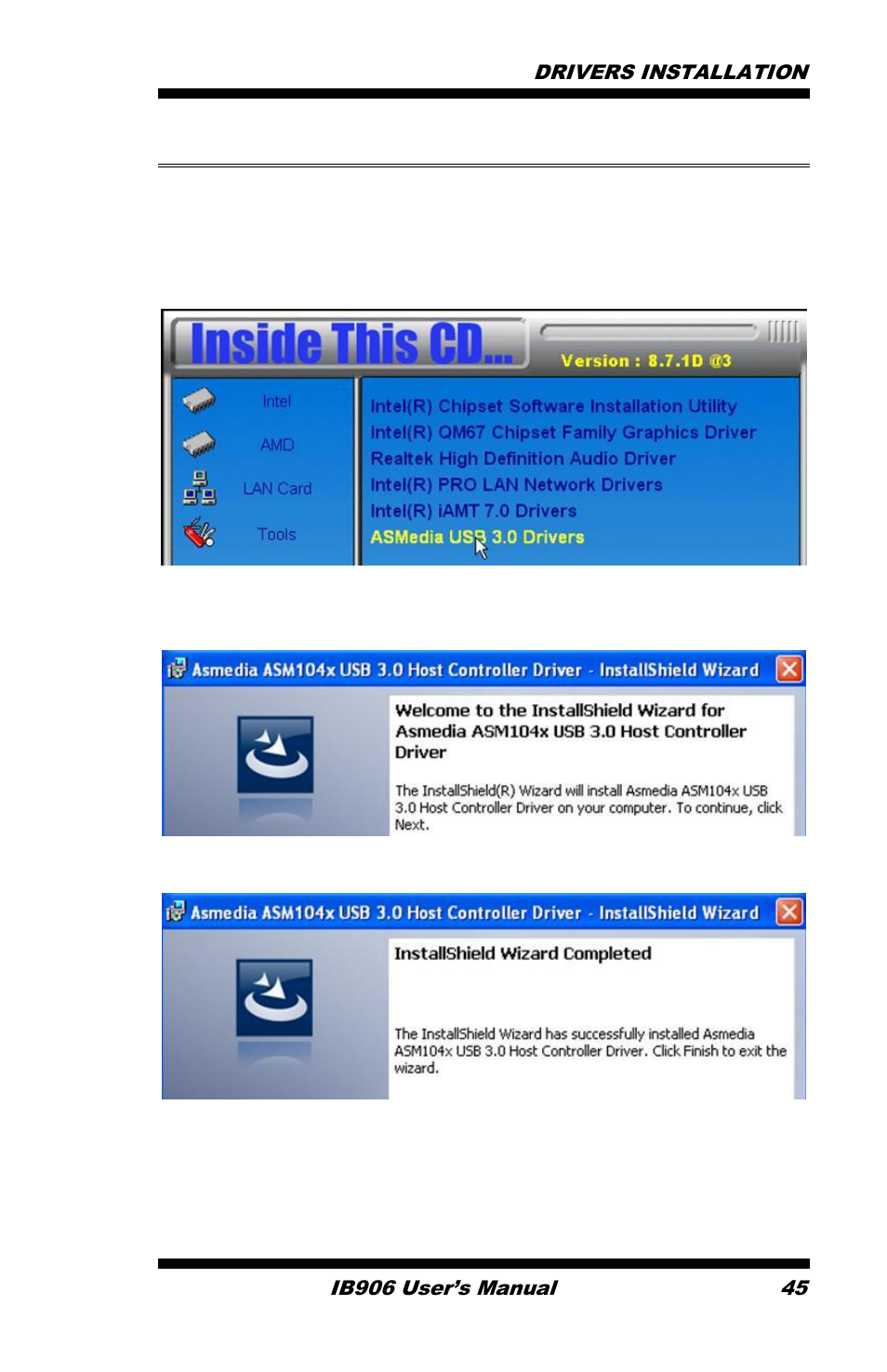 Asmedia usb 3.0 drivers | IBASE IB906 User Manual | Page 49 / 56