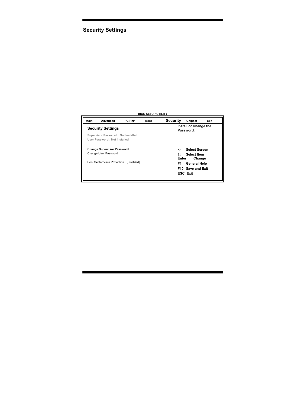 Security settings | IBASE IB893 User Manual | Page 41 / 68