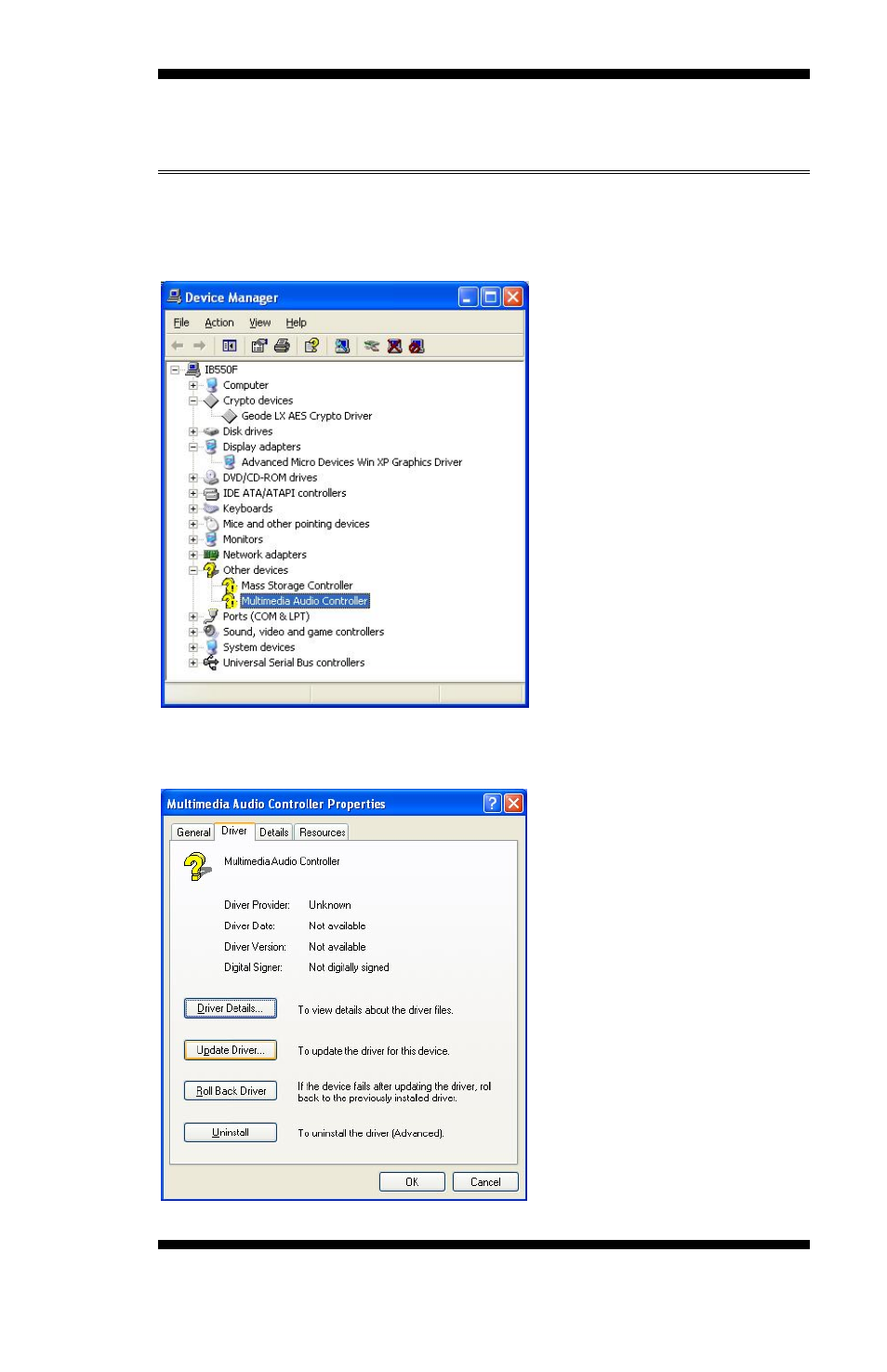 Audio driver installation | IBASE IB550 User Manual | Page 47 / 58