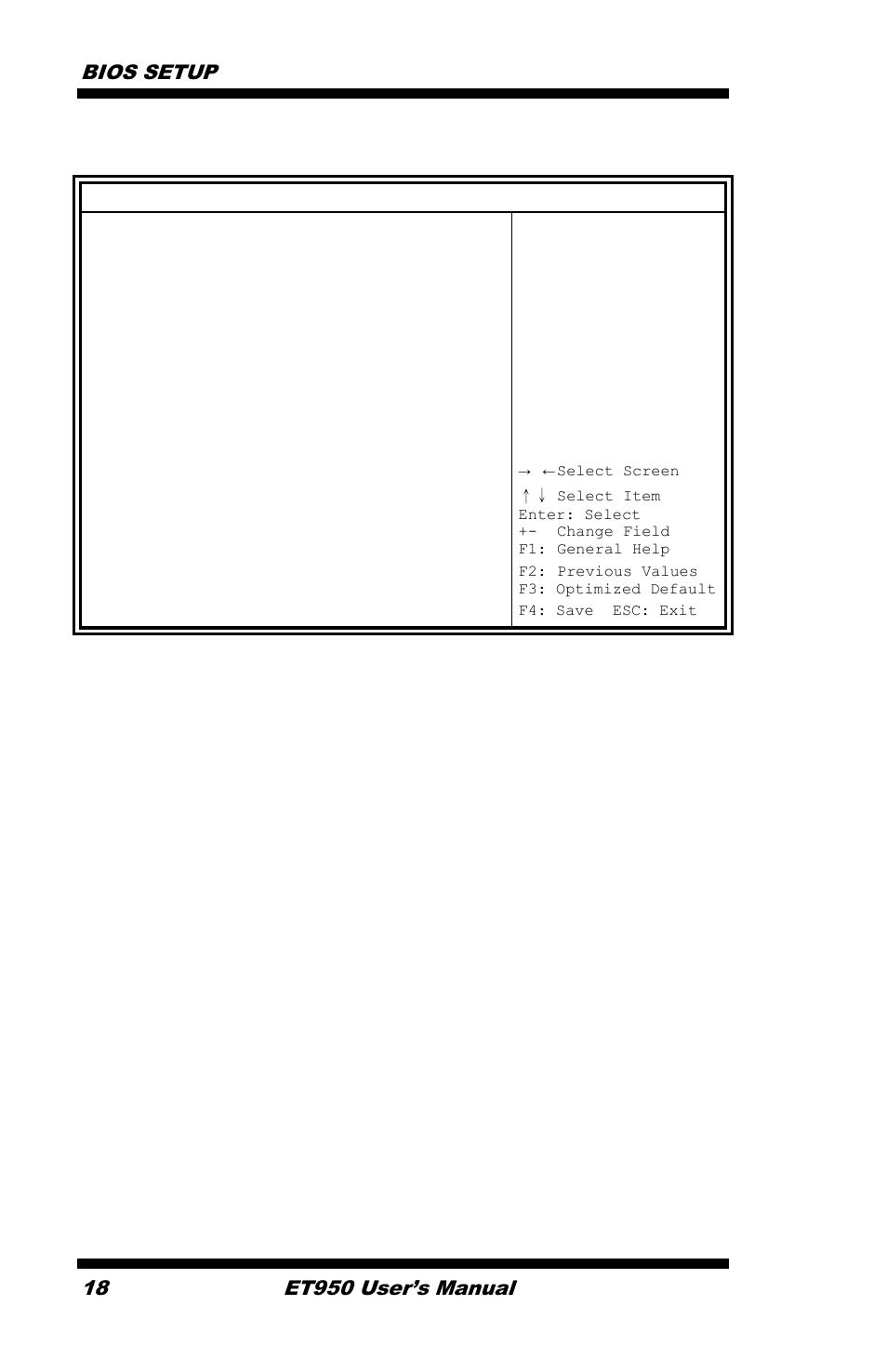 Usb configuration, Bios setup, Et950 user’s manual | IBASE ET950 User Manual | Page 22 / 68