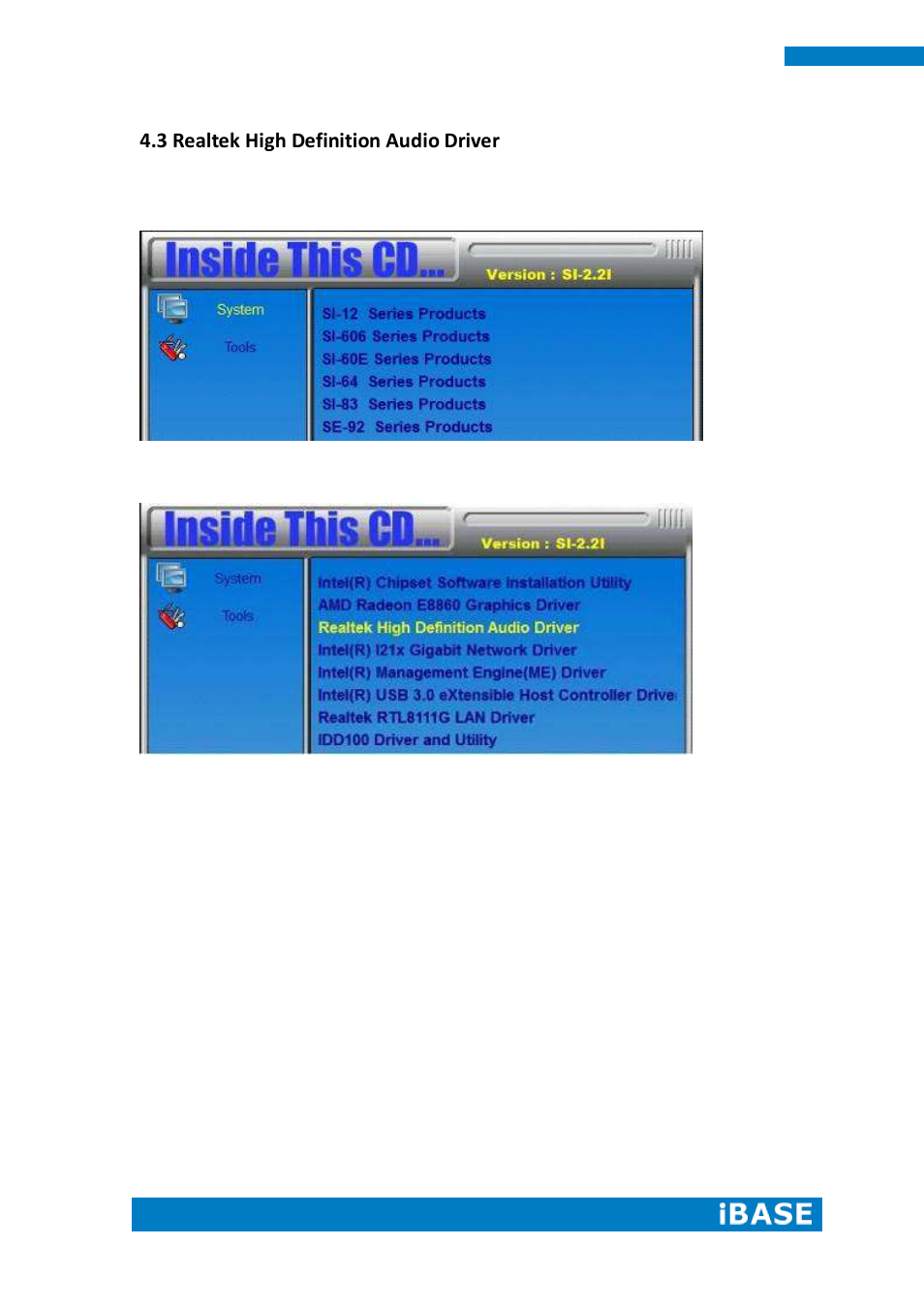 3 realtek high definition audio driver | IBASE SI-60E User Manual | Page 60 / 103