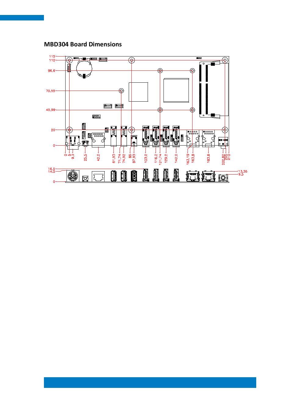 Mbd304 board dimensions | IBASE SI-304 User Manual | Page 17 / 62