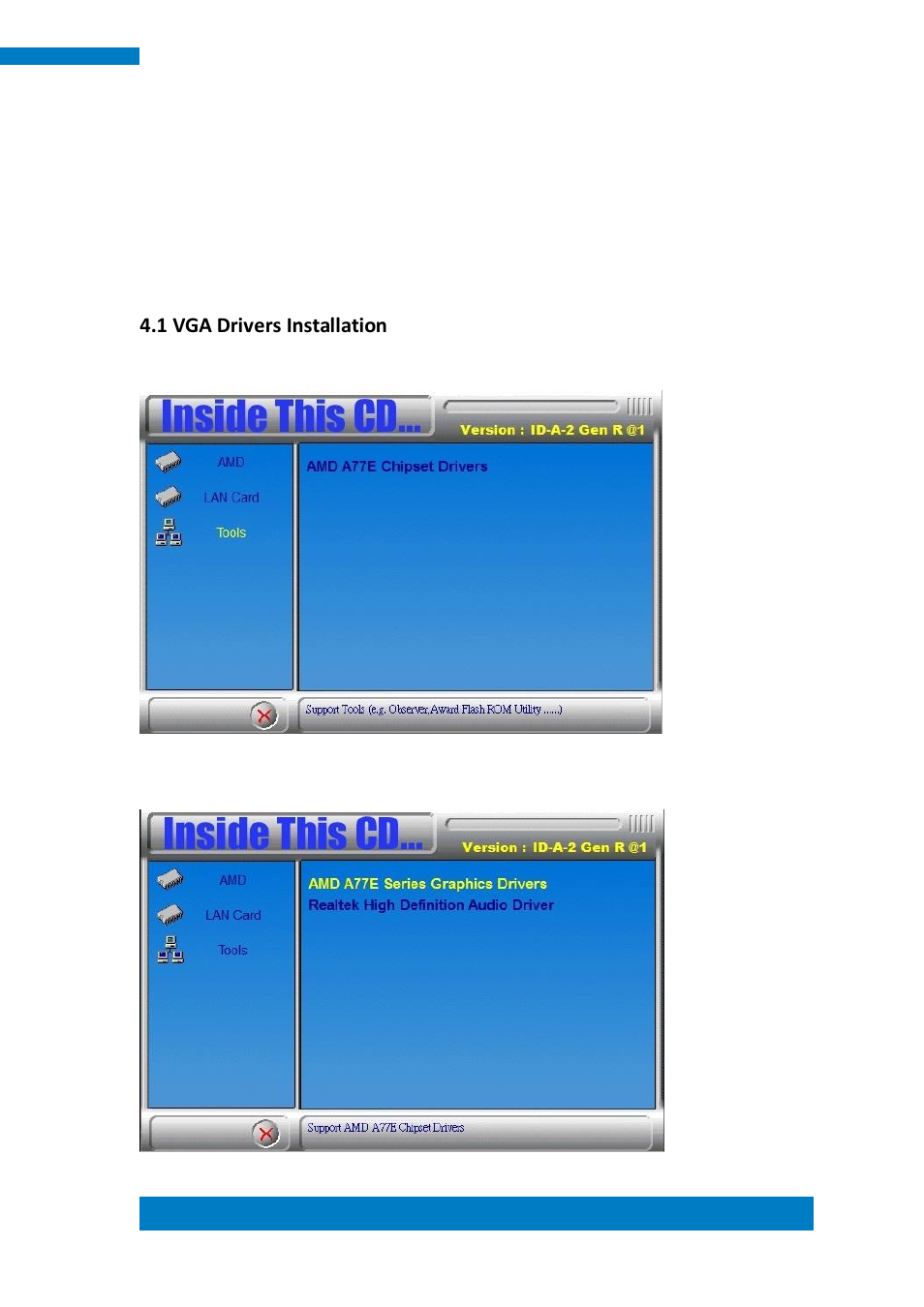 Chapter 4 drivers installation, 1 vga drivers installation | IBASE SI-304 User Manual | Page 41 / 62