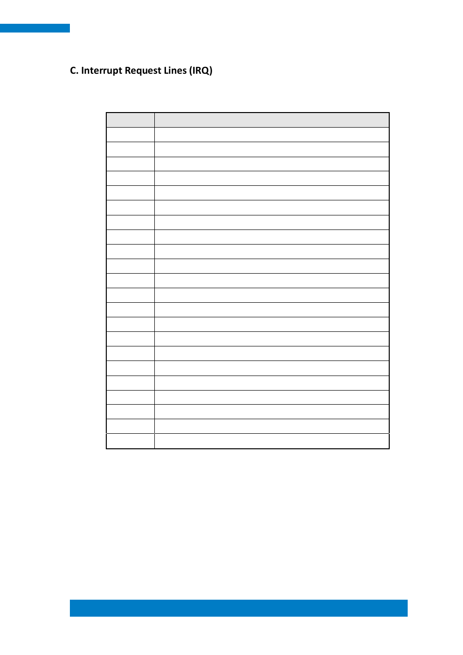 C. interrupt request lines (irq) | IBASE SI-304 User Manual | Page 55 / 62