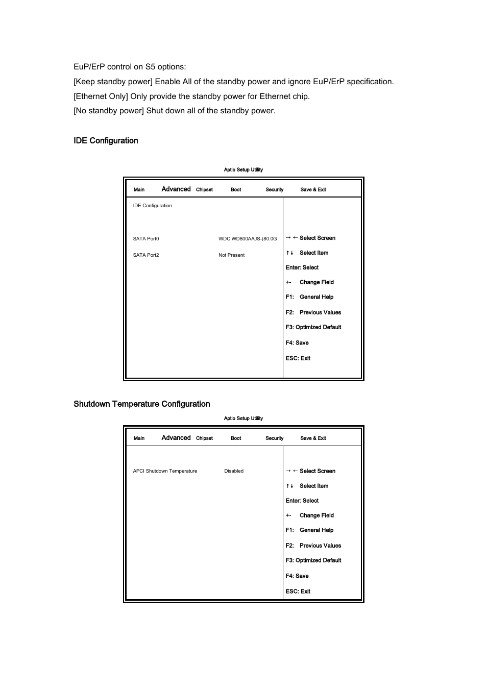 Shutdown temperature configuration | IBASE SI-38N User Manual | Page 26 / 53