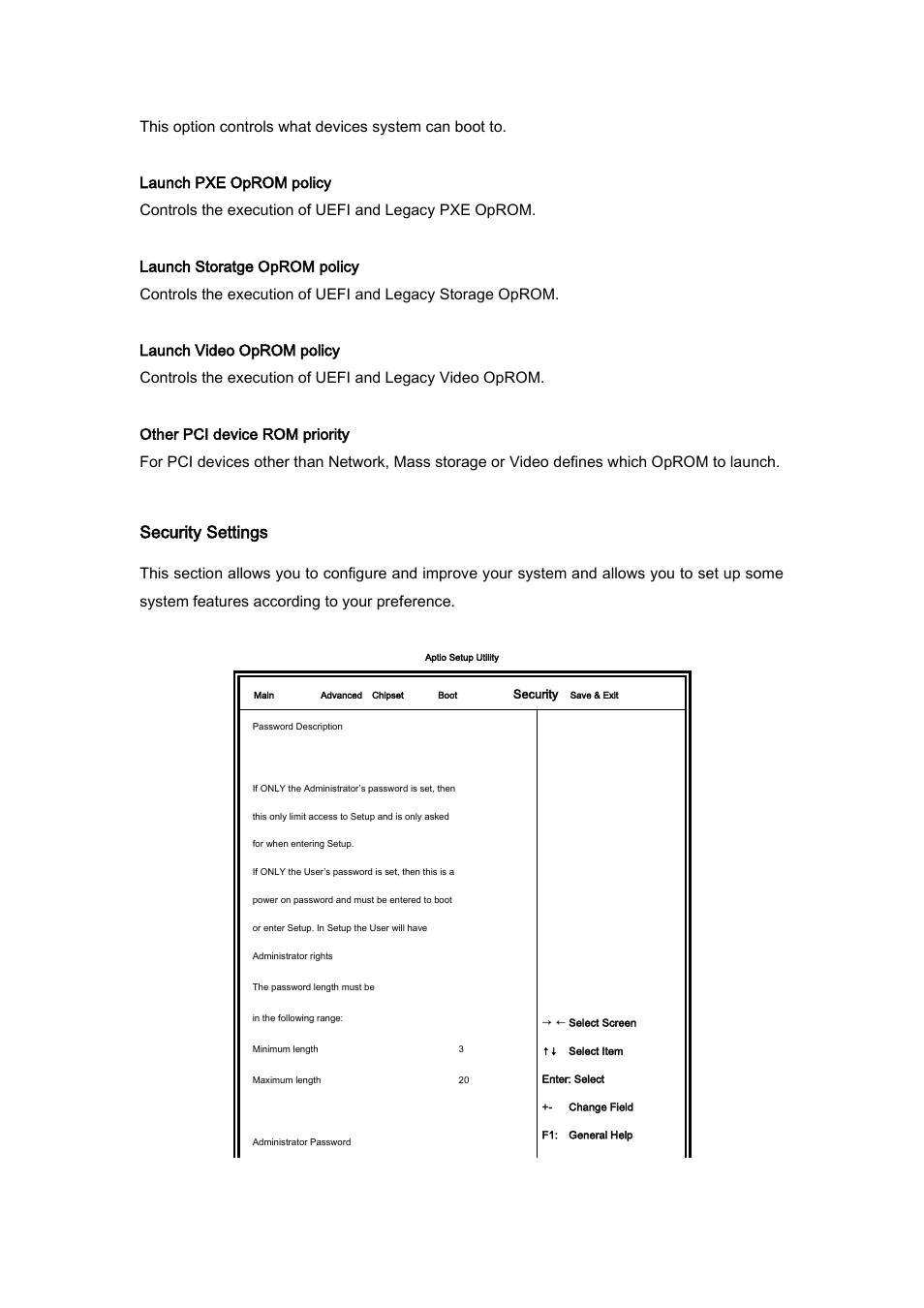 Security settings | IBASE SI-38N User Manual | Page 37 / 53