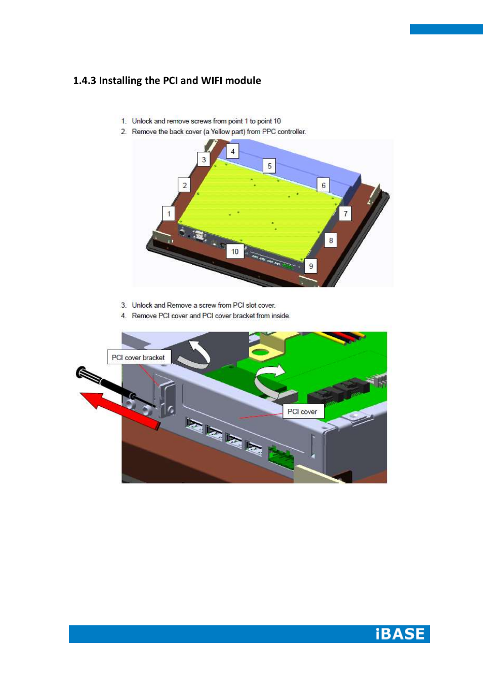 3 installing the pci and wifi module | IBASE IPPCXXA7-RE User Manual | Page 18 / 59