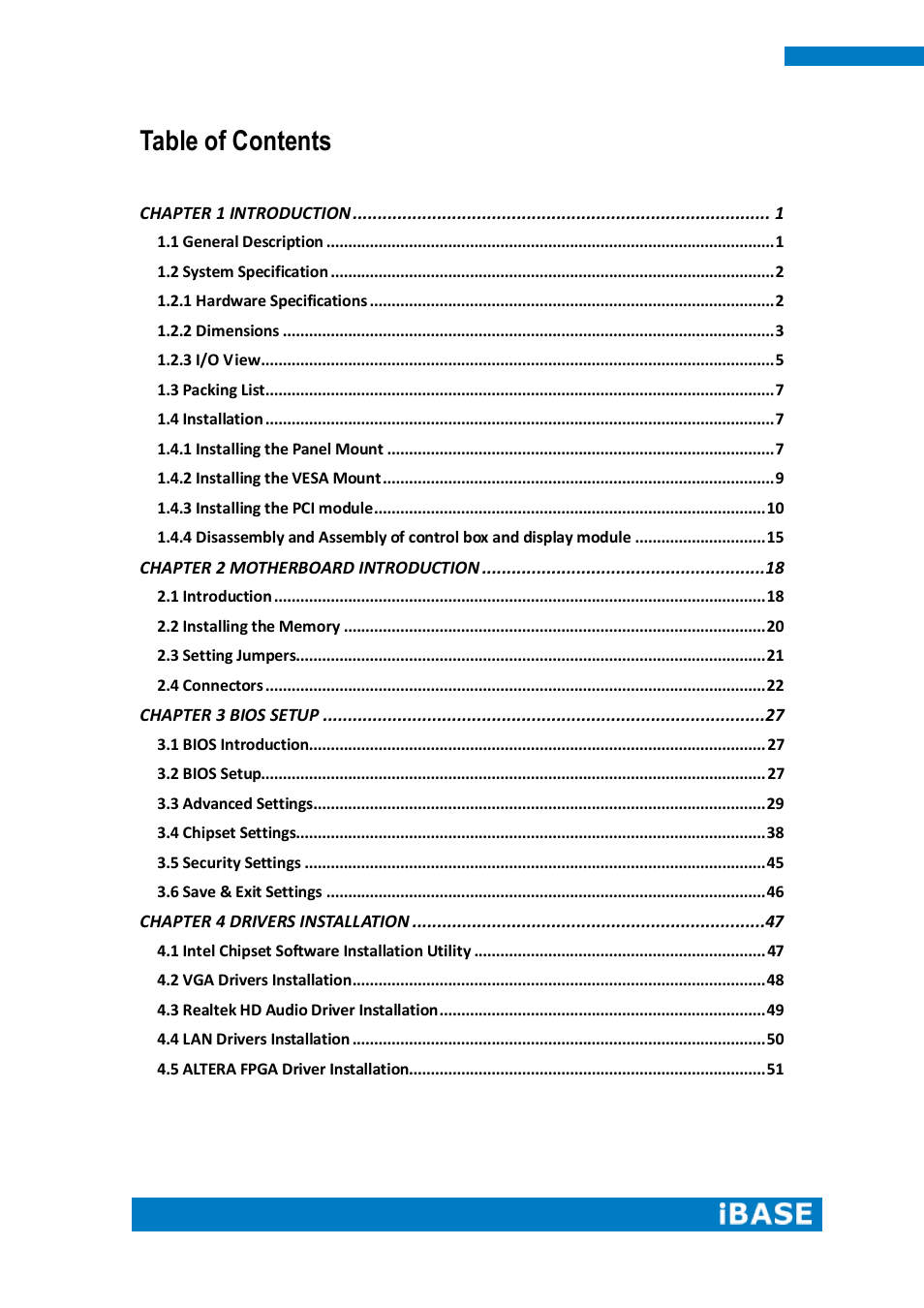 IBASE IPPCXXA7-RE User Manual | Page 4 / 59