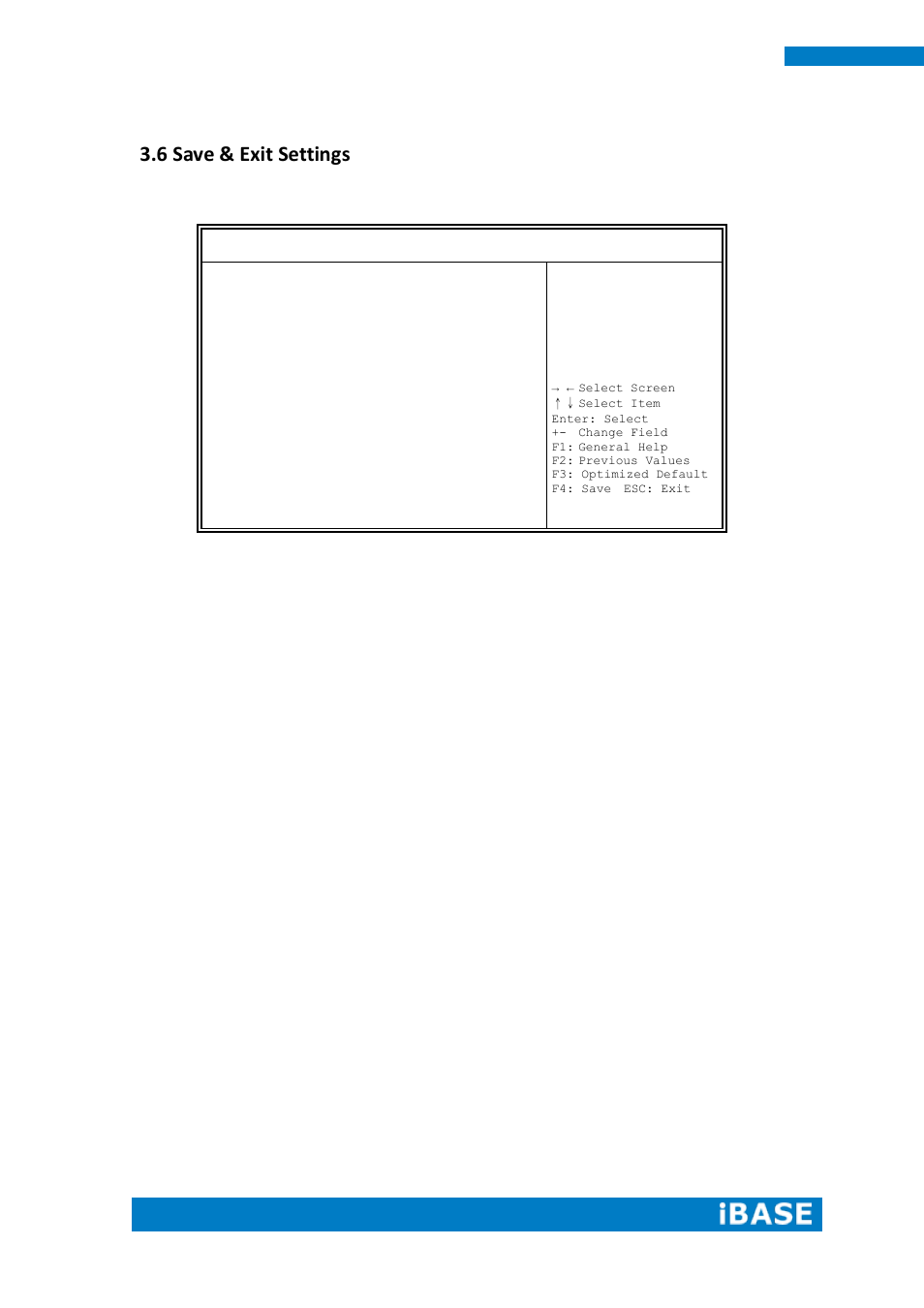 6 save & exit settings | IBASE IPPCXXA7-RE User Manual | Page 54 / 59