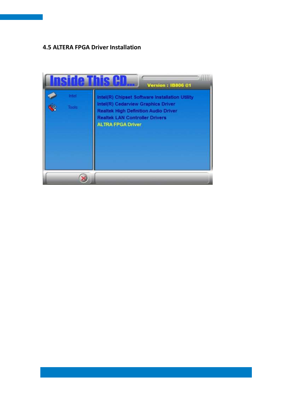 5 altera fpga driver installation | IBASE IPPCXXA7-RE User Manual | Page 59 / 59