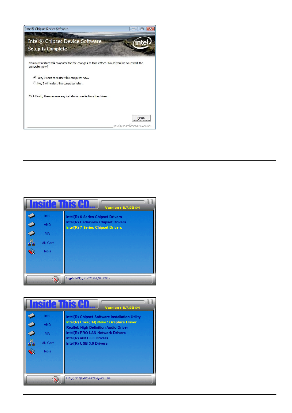 Vga drivers installation | IBASE FWA8208 User Manual | Page 45 / 55