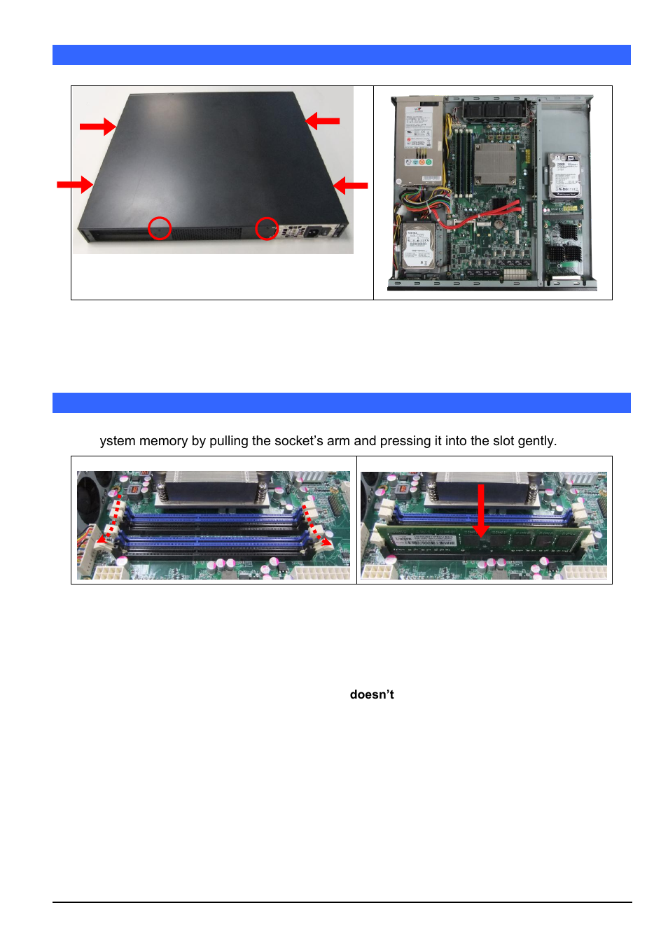 Chapter 5 open the chassis, Chapter 6 installing ddr3 memory | IBASE FWA8308 User Manual | Page 15 / 52