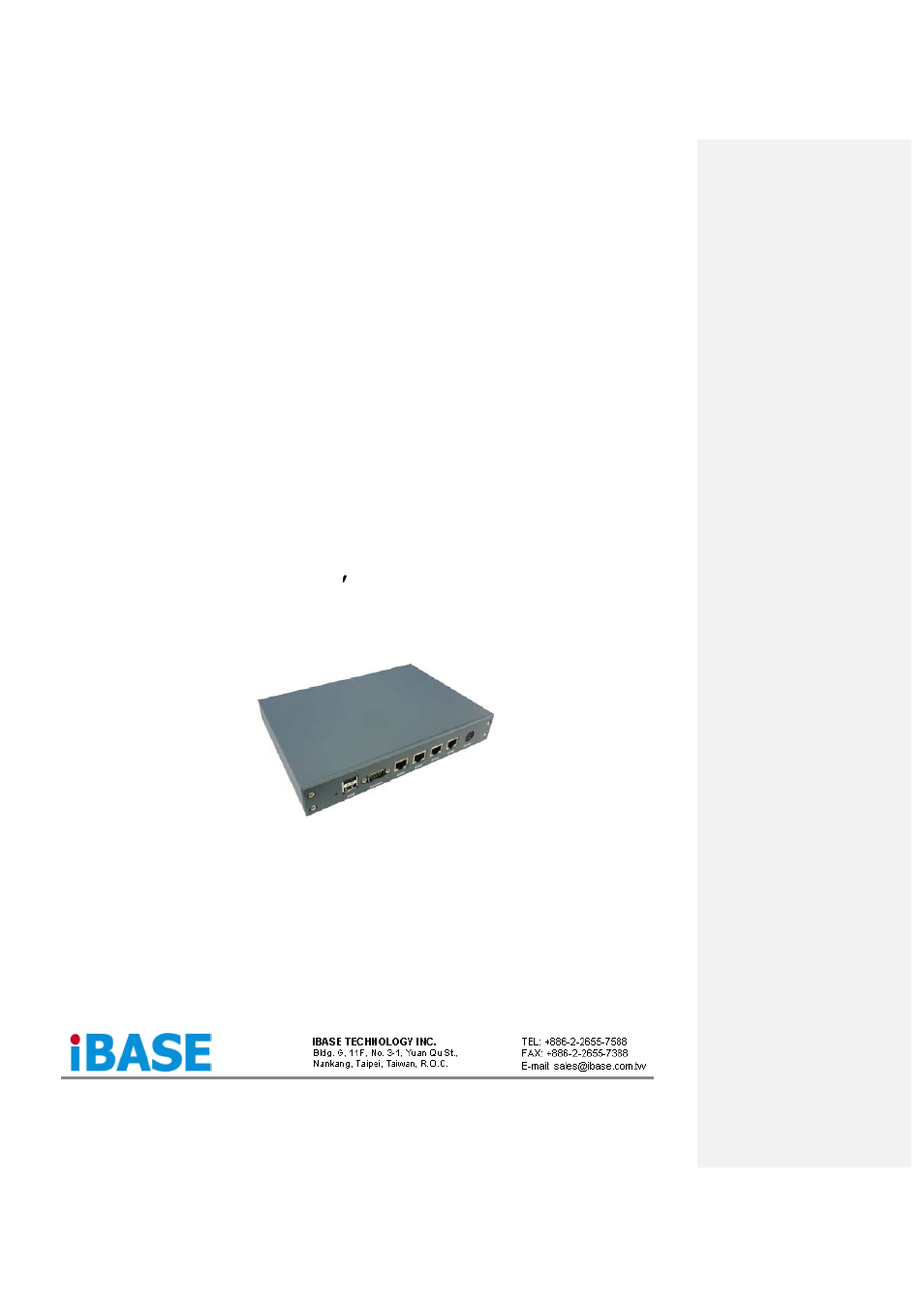 IBASE FWA7304 User Manual | 13 pages