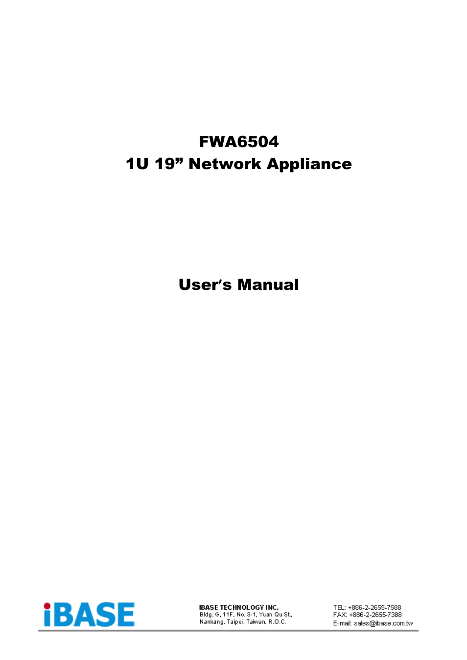 IBASE FWA6504 User Manual | 16 pages