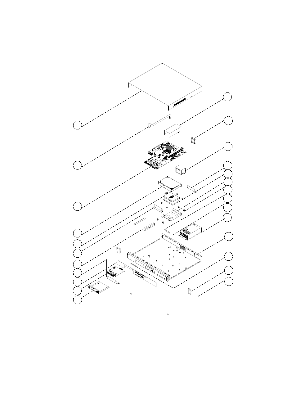 Exploded view of the fwa-7108 assembly | IBASE FWA7108 User Manual | Page 10 / 12