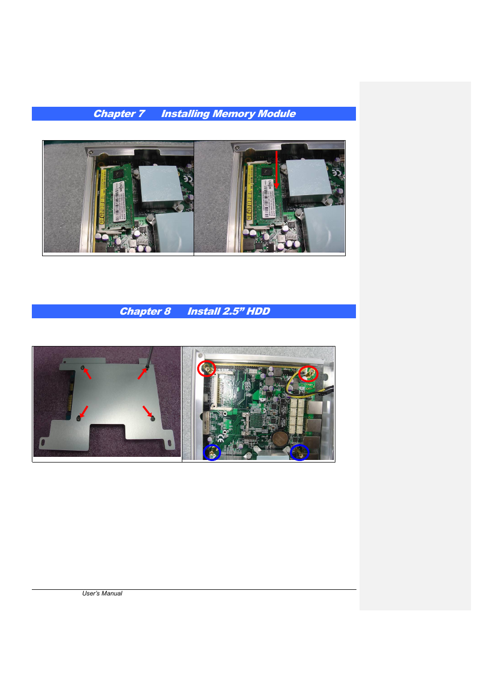 Chapter 8 install 2.5” hdd | IBASE FWA7404 User Manual | Page 13 / 14