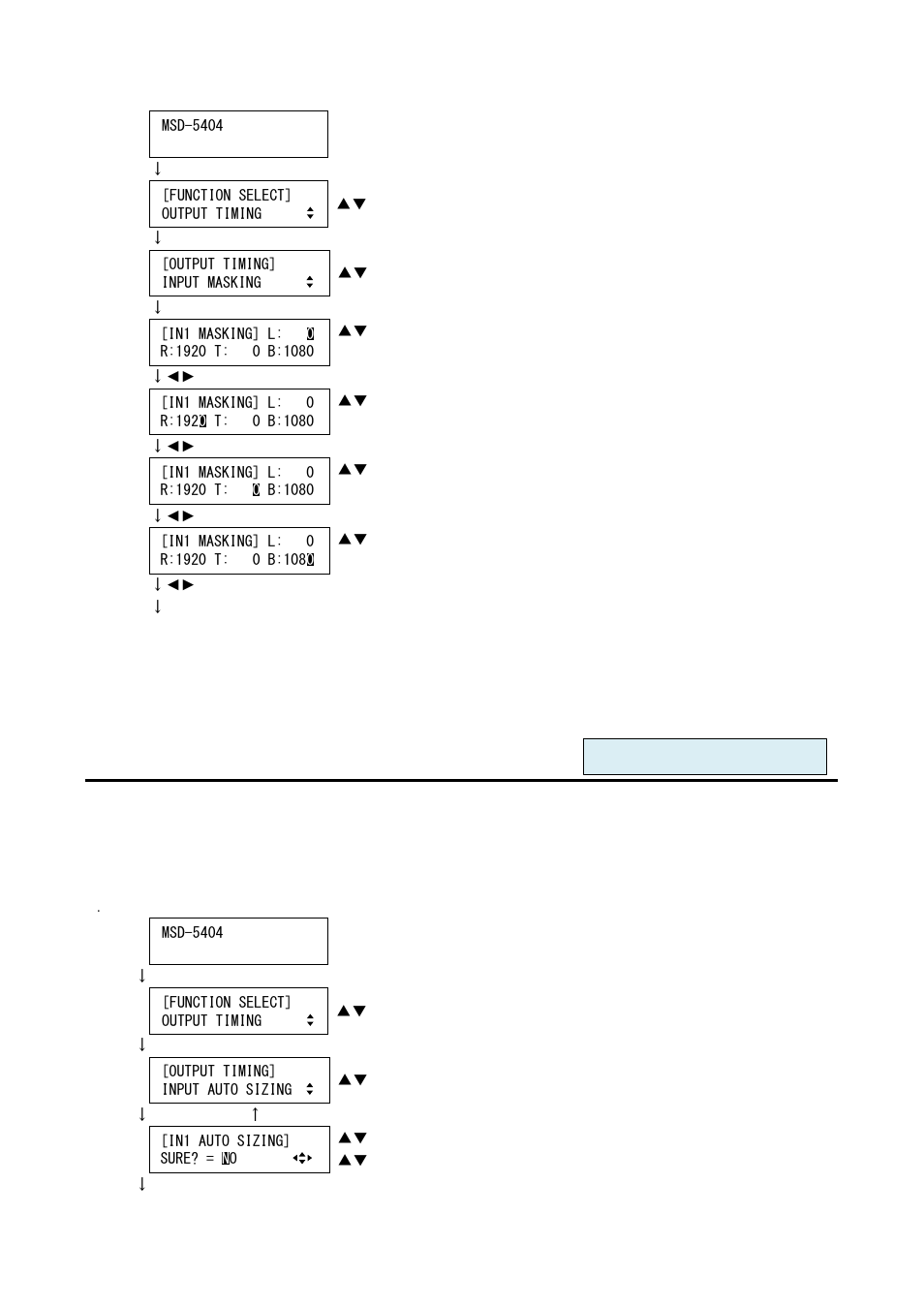 9 input automatic sizing [input auto sizing, Input automatic sizing | IDK MSD-54 Series User Manual | Page 63 / 269