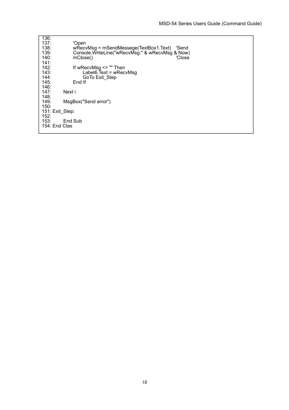 IDK MSD-54 Series Command Guide User Manual | Page 10 / 153