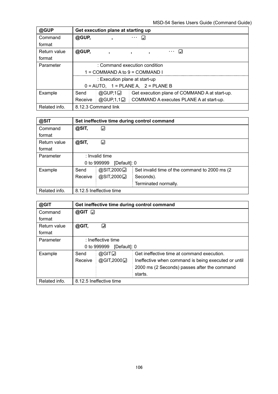 IDK MSD-54 Series Command Guide User Manual | Page 106 / 153