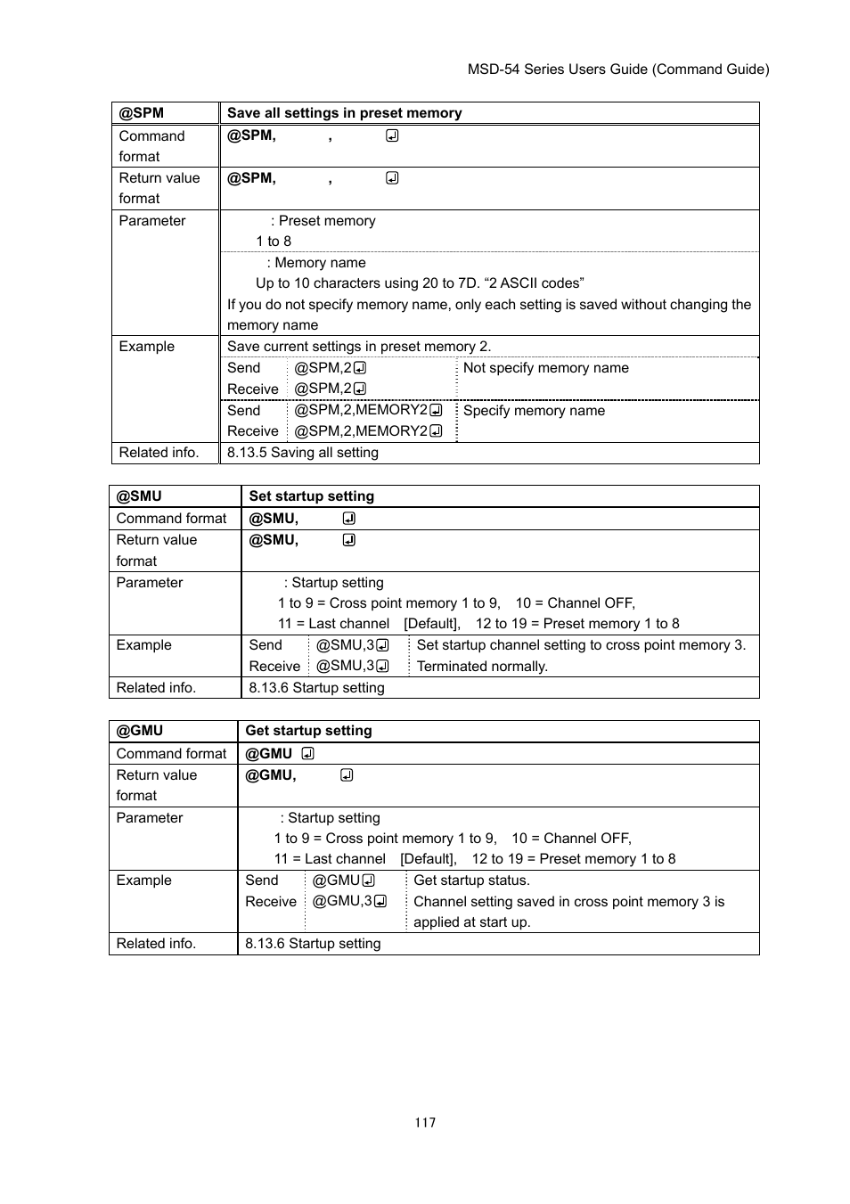 IDK MSD-54 Series Command Guide User Manual | Page 117 / 153