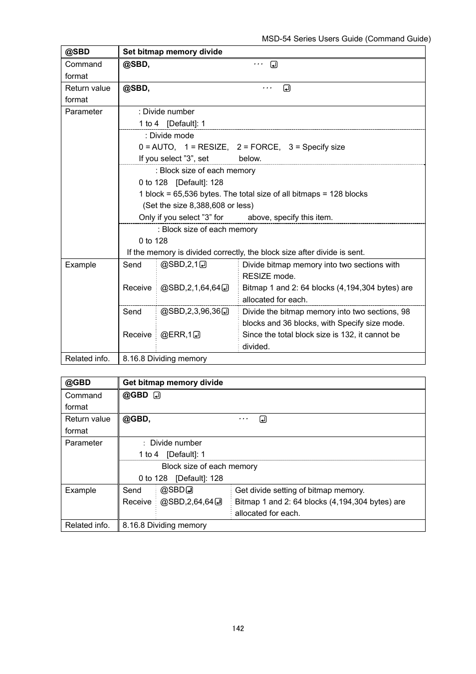 IDK MSD-54 Series Command Guide User Manual | Page 142 / 153