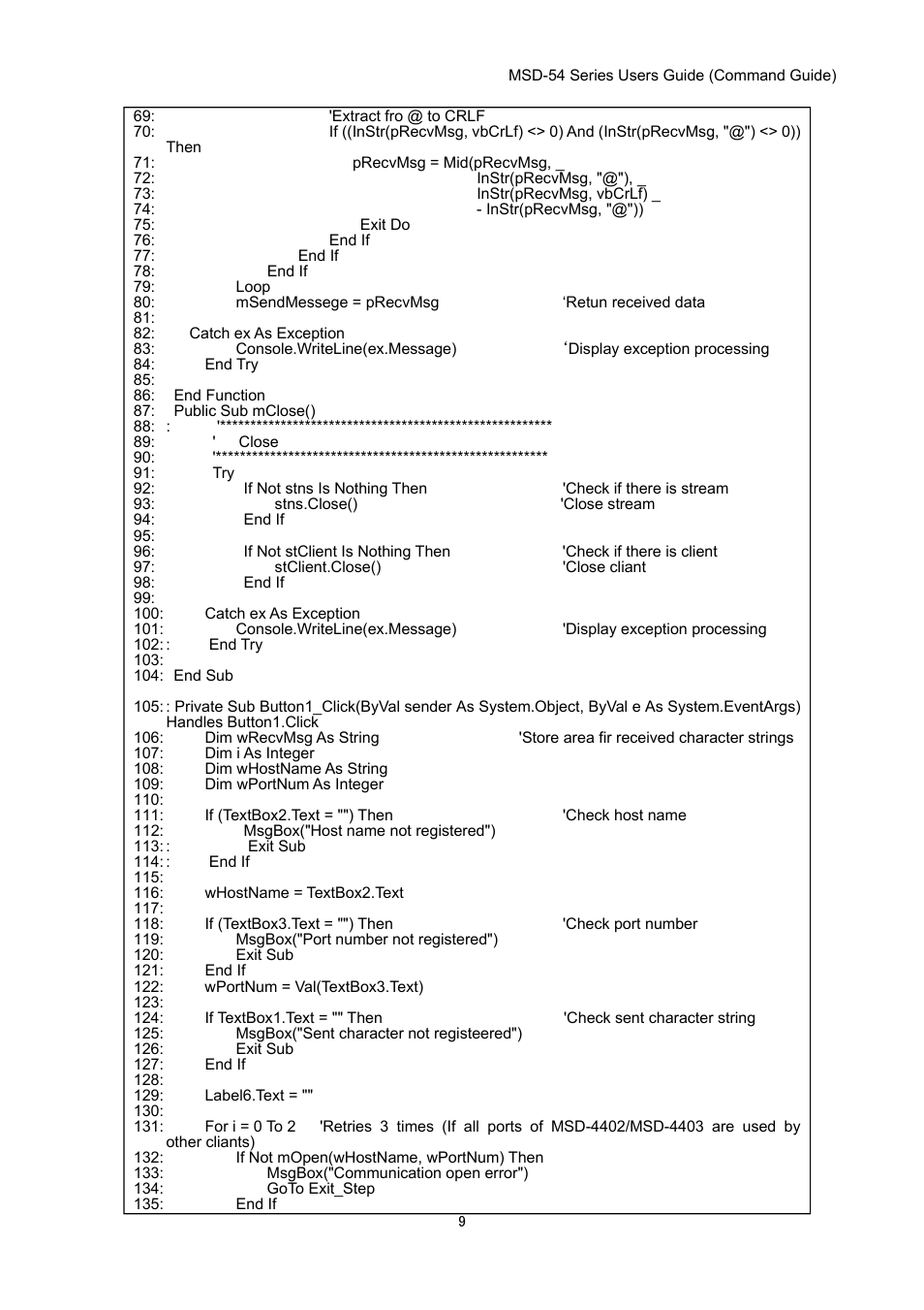 IDK MSD-54 Series Command Guide User Manual | Page 9 / 153