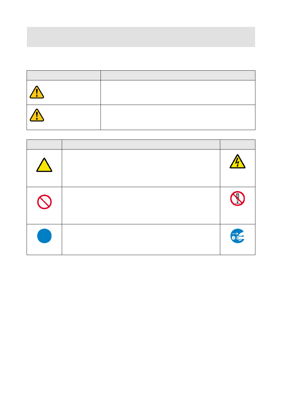 Caution, Warning, Safety instructions | IDK VAC-1000HD User Manual | Page 4 / 49