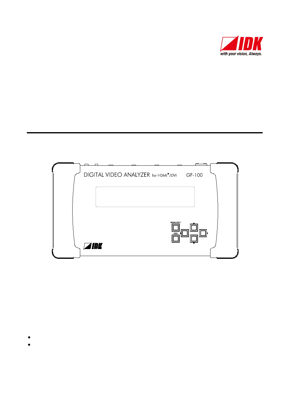 IDK GF-100 User Manual | 63 pages
