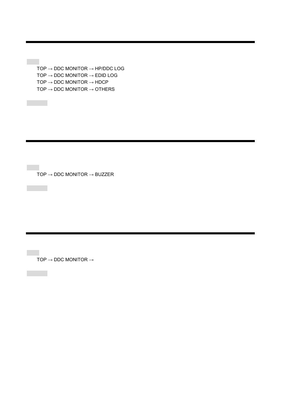 2 recording item, 3 beep sound, 4 ddc escape sequence | Recording item, Beep sound, Ddc escape sequence | IDK GF-100 User Manual | Page 47 / 63