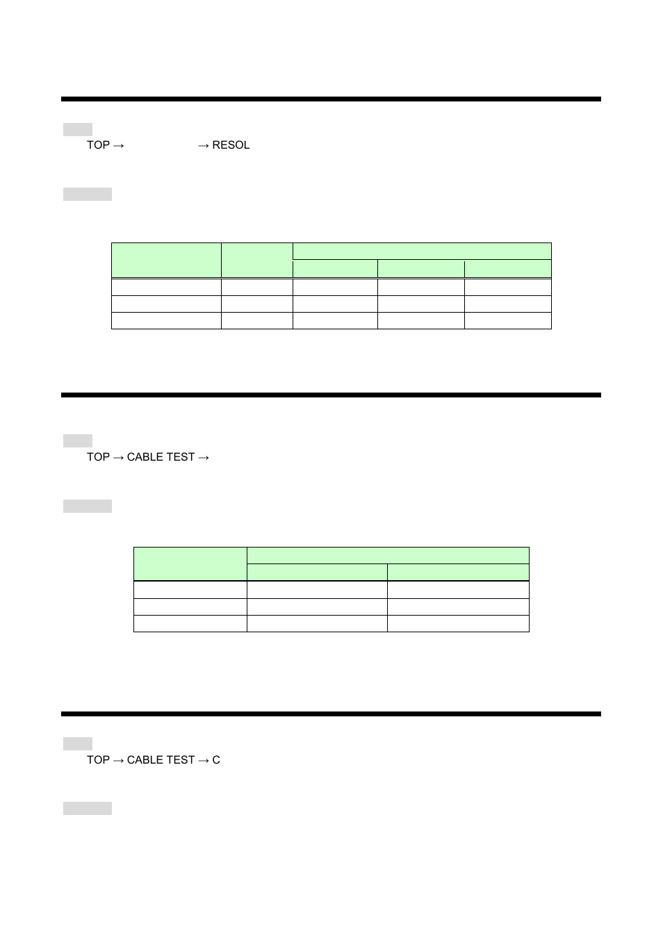 3 test signals resolution, 4 the amount of test data, 5 test signals color depth | Test signals resolution, The amount of test data, Test signals color depth | IDK GF-100 User Manual | Page 53 / 63