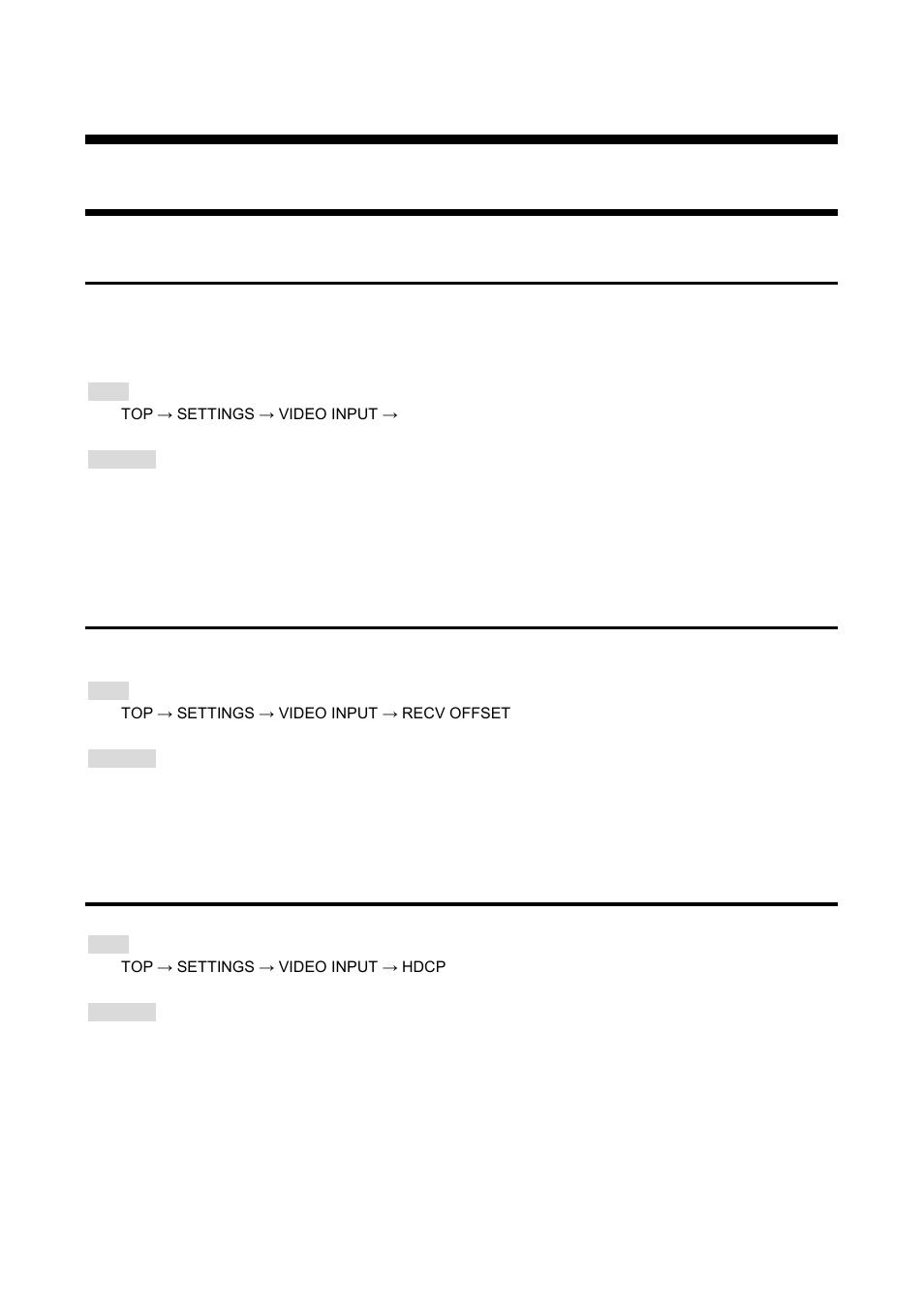 10 setting gf-100, 1 source test connector, 1 requesting input signals | 2 input dc balance, 3 hdcp enabled/disabled, Setting gf-100, Source test connector, Requesting input signals, Input dc balance, Hdcp enabled/disabled | IDK GF-100 User Manual | Page 55 / 63