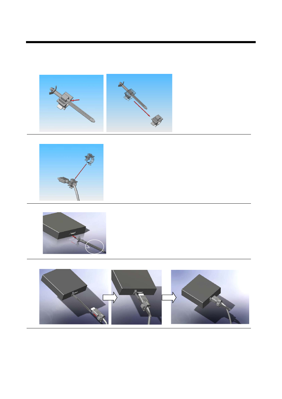 8 reference: attaching cable clamp, Reference: attaching cable clamp | IDK OPF-H1000-A User Manual | Page 19 / 25