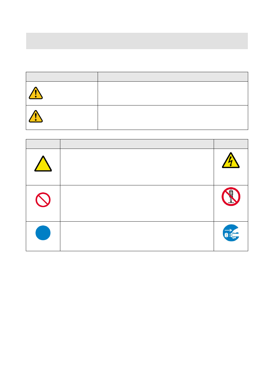 Caution, Warning, Safety instructions | IDK OPF-H1000-A User Manual | Page 4 / 25
