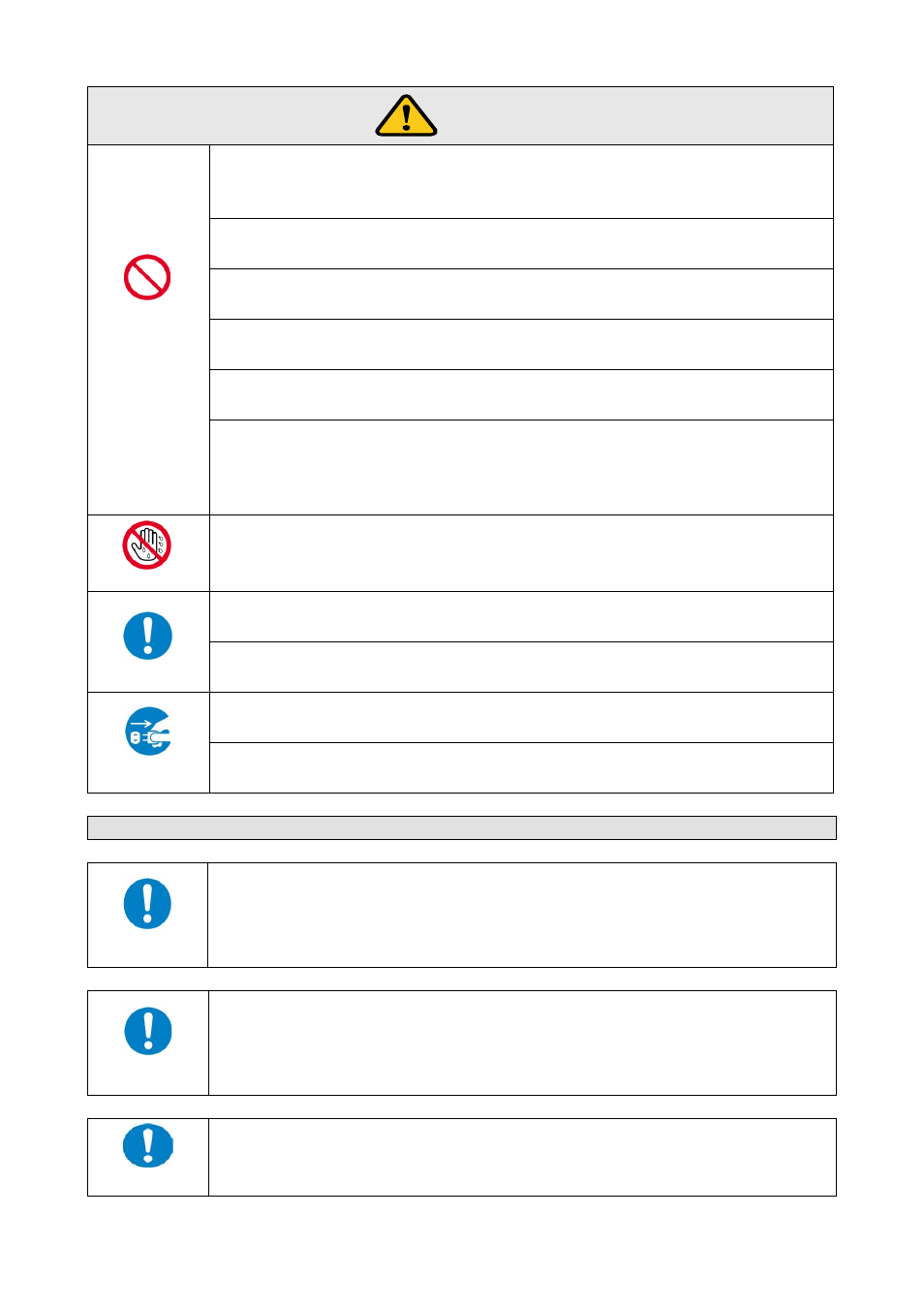 Caution | IDK OPF-H1000-A User Manual | Page 6 / 25