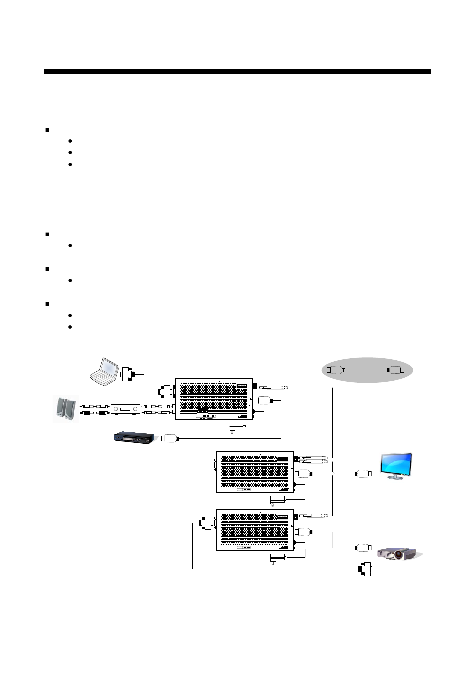 3 features, Features, Typical application (daisy connection) | Power, Hdcp, Class 1 laser product クラス 1 レーザ製品 key lock, Signal, Class 1 laser product クラス 1 レーザ製品, Laptop | IDK OPF-H1000D User Manual | Page 11 / 51